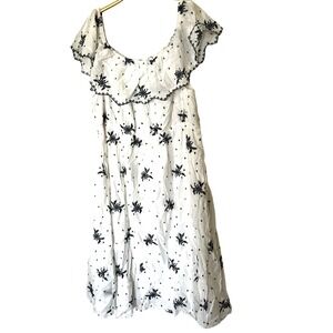 NWT Lane Bryant India Cotton Lined‎ Embroidered Dress Pockets 22W Spring Cottage